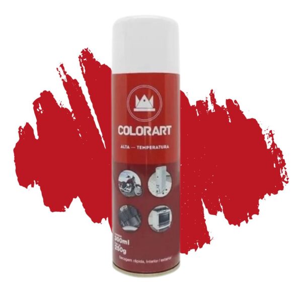 SPRAY VERMELHO ALTA TEMPERATYRA COLORART 300ML
