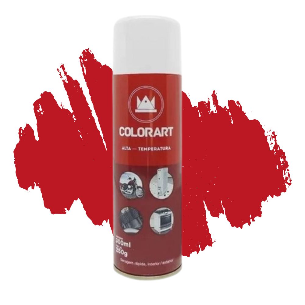 SPRAY VERMELHO ALTA TEMPERATYRA COLORART 300ML