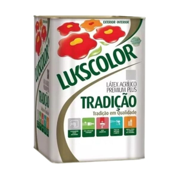 Tinta Latex Branco Lukscolor Tradição 18l Branco Premium