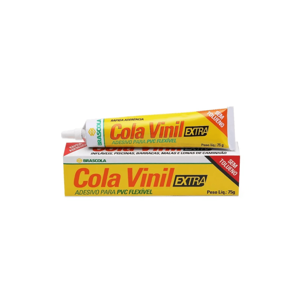 Cola Vinil Extra Adesivo Para Pvc Flexível 75gr Brascola