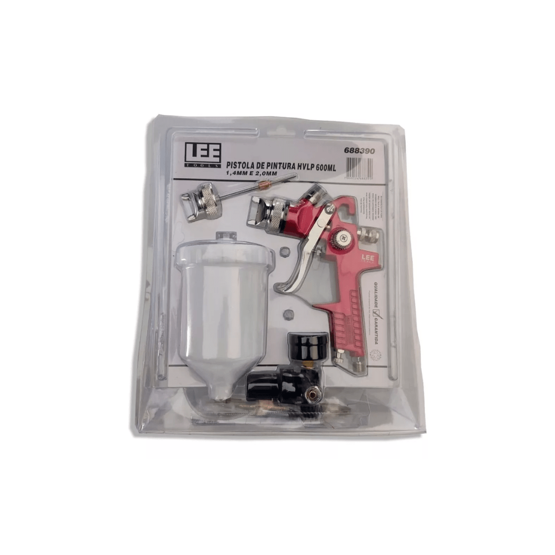 Pistola Pintura Hvlp Lee Tools + Caneca 600ml E Bico 1.4mm (3)